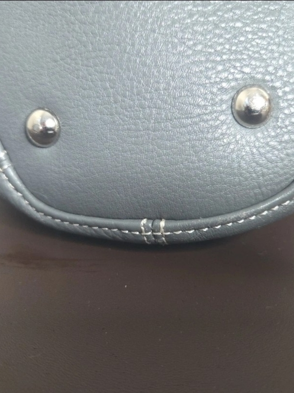 Tignanello Pebbled Leather Shoulder Tote in Slate Blue - Picture 7 of 16